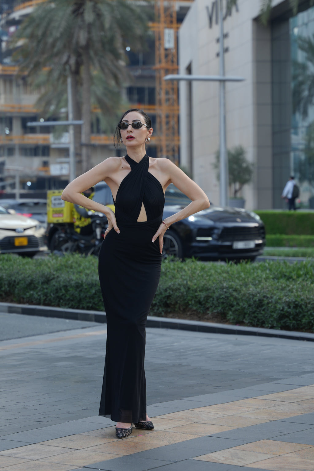 ✨ Black Backless Maxi Dress