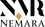 The image is a digital graphic showing the stylized brand logo for 'Nemara' in black serif font, with a small gold diamond accent in the center, set against a solid black background.