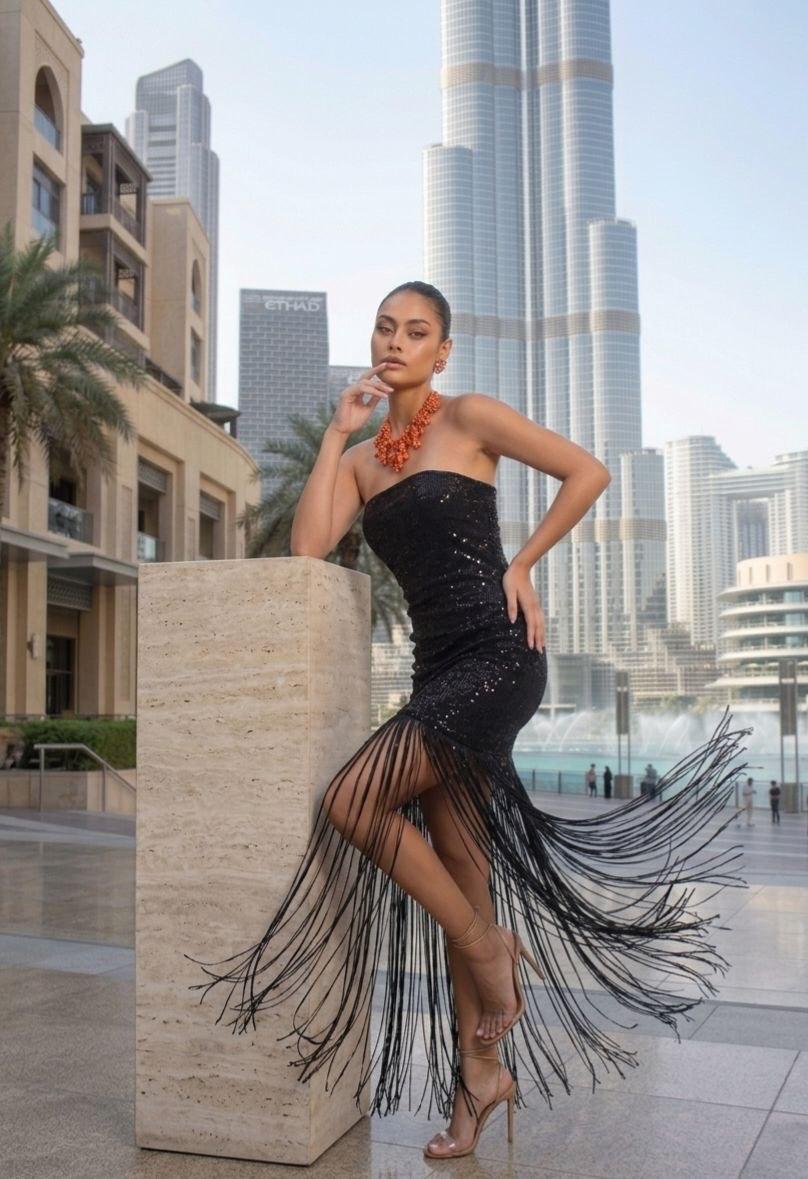 Sequin Fringe Dress