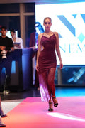 Burgundy Lace Dress