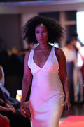 White Satin Slip Dress