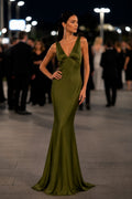 ✨ Olive Satin Maxi Dress | Nemara Fashion boutique ✨